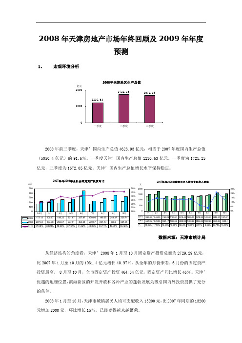 2008年中国各地房地产市场年终回顾和2009年预测2