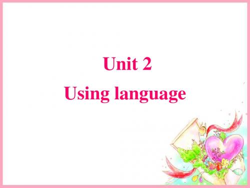 人教必修五 unit2 Using-Language