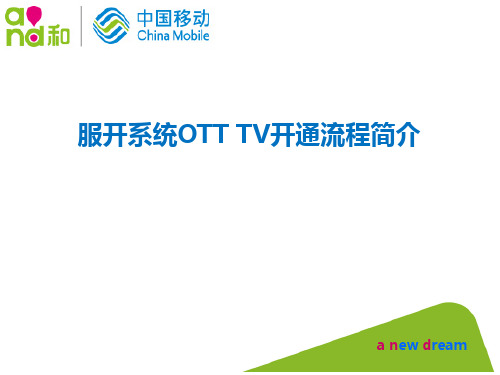 服开系统OTT TV开通流程简介