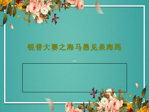 锐普大赛之海马愚见泉海马共26页