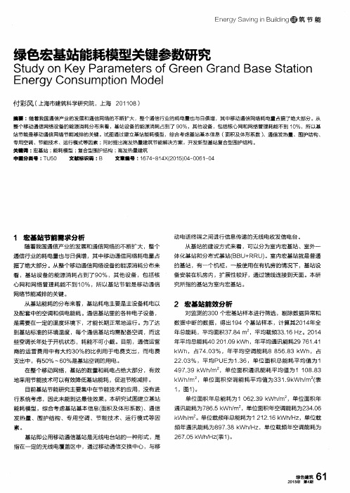 绿色宏基站能耗模型关键参数研究