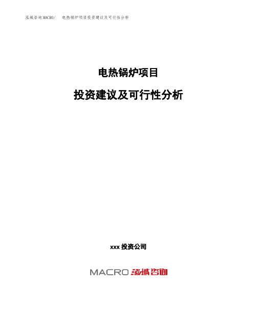 电热锅炉项目投资建议及可行性分析