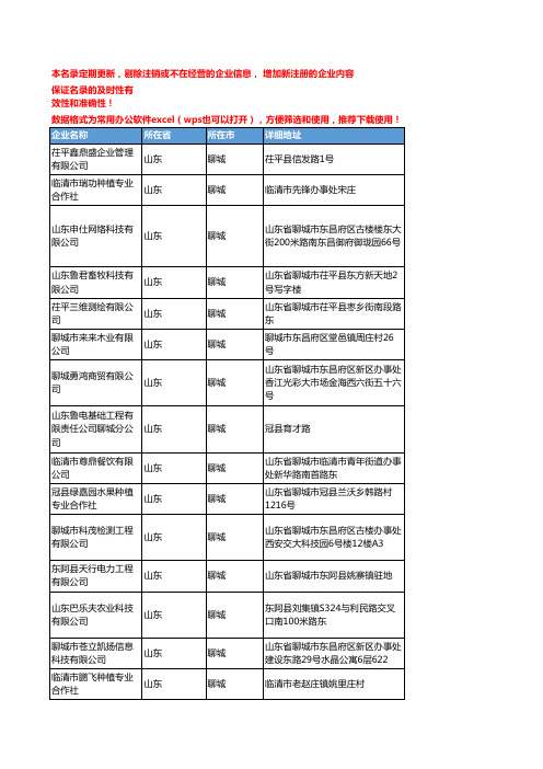 2020新版山东聊城技术咨询企业公司名录名单黄页联系方式大全511家