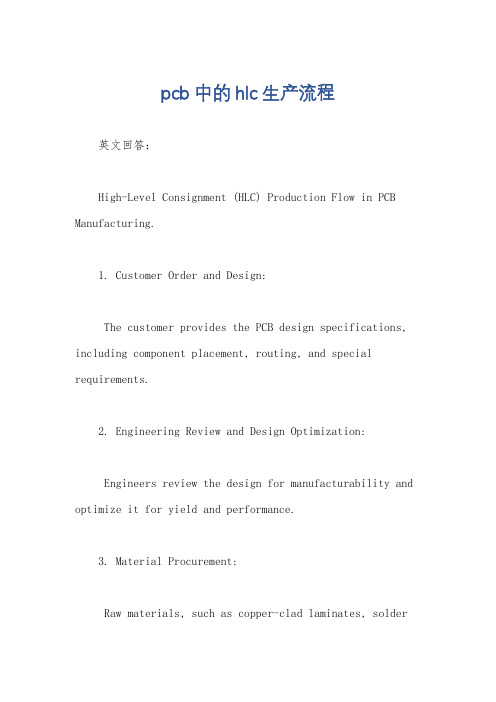 pcb中的hlc生产流程