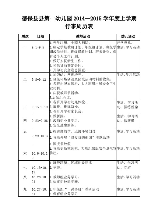 2014-15上周历表