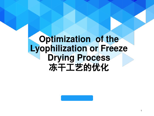 冻干工艺的优化ppt参考课件