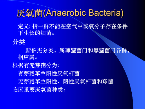 厌氧菌(Anaerobic Bacteria)