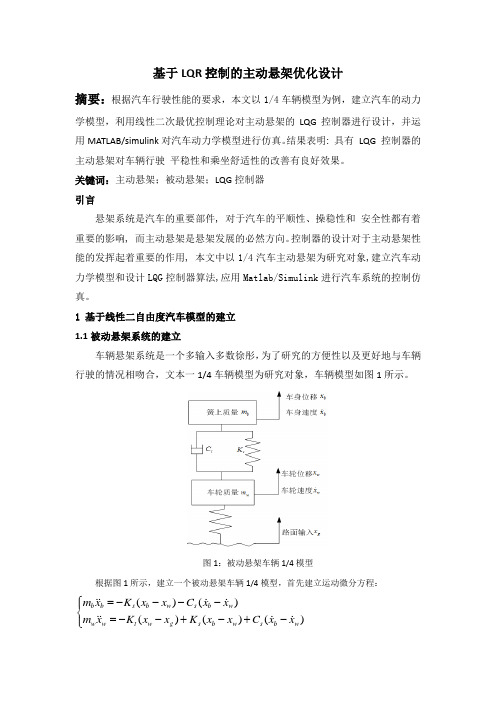 基于LQR控制的主动悬架优化设计