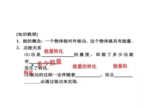 第五章_第4课时_《步步高》功能关系、能量转化和守恒定律