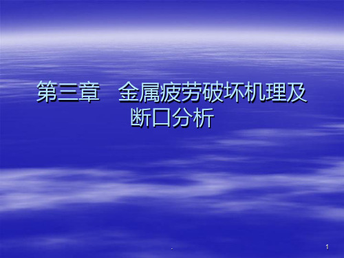 金属疲劳破坏机理及断口分析PPT课件