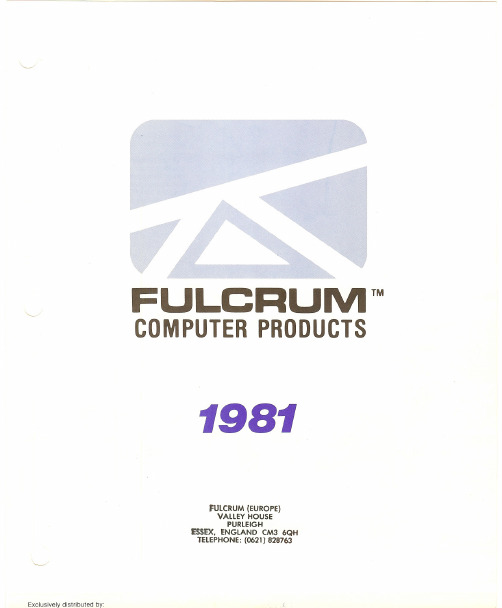 Fulcrum IMSAI兼容S-100微计算机系列产品说明书