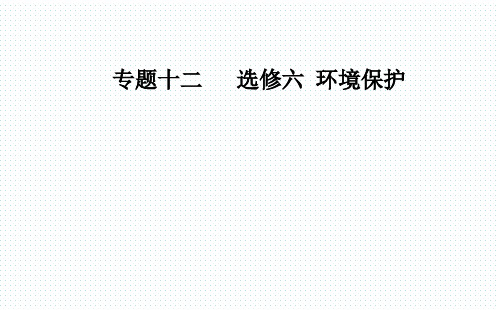 2020学年高中地理二轮复习专题专项攻略详解课件：专题十二 考点一 环境污染与环境管理