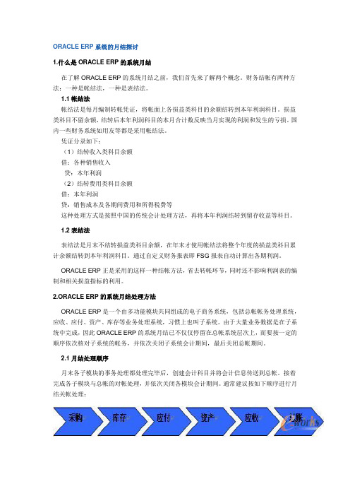 ORACLE ERP系统的月结探讨