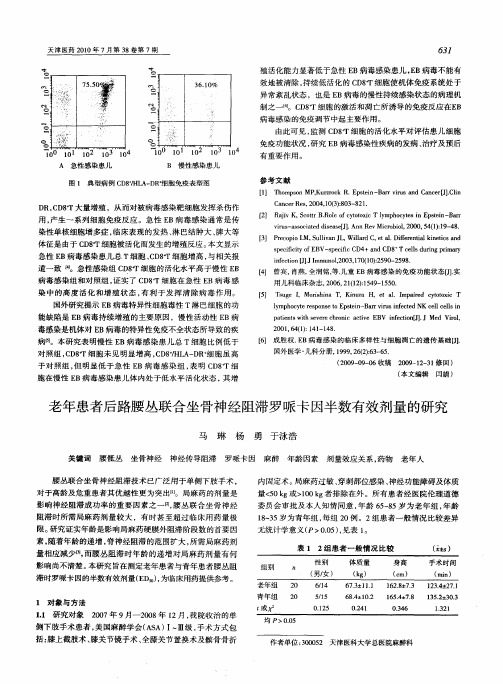 老年患者后路腰丛联合坐骨神经阻滞罗哌卡因半数有效剂量的研究