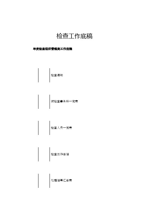 检查工作底稿