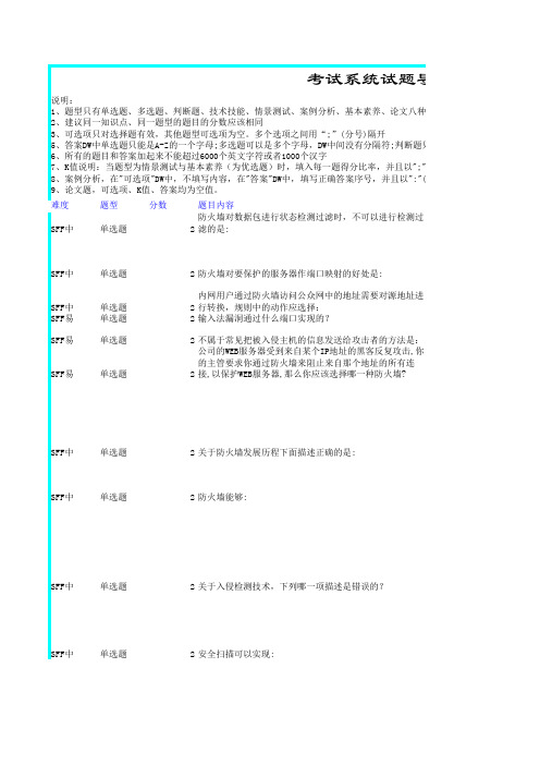 网络安全基础与防火墙(第一套)