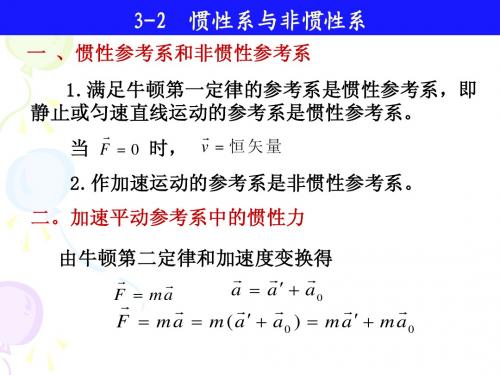 3-2 惯性系与非惯性系