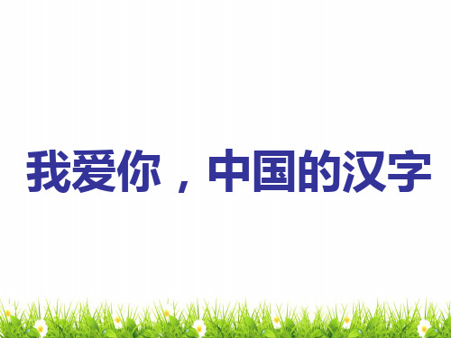 最新部编版(人教)五年级下册语文《我爱你,中国汉字》教学课件