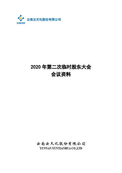 云天化：2020年第二次临时股东大会会议资料