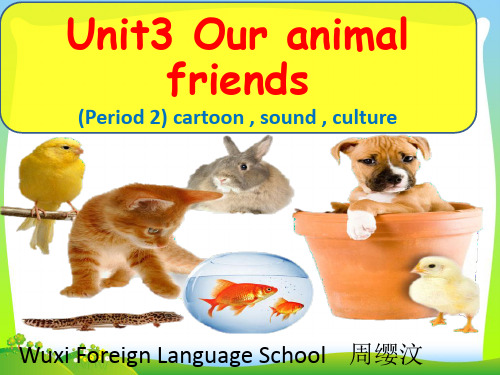 小学英语牛津译林苏教版五年级上册Unit3 Our animal friends(cartoon,sound,culture)精品课件.ppt