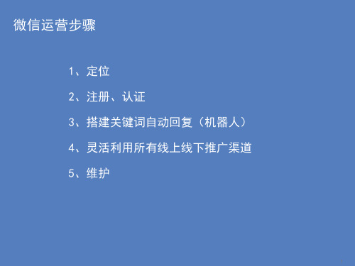 微信公众平台基本运营流程