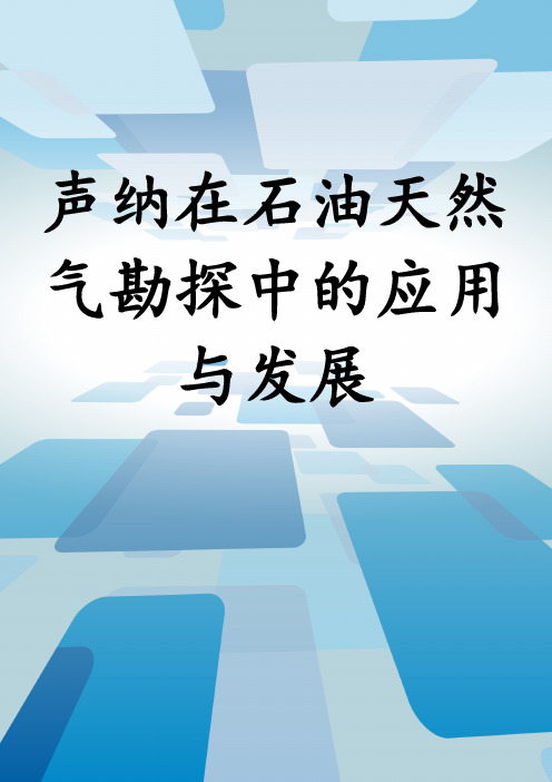 声纳在石油天然气勘探中的应用与发展