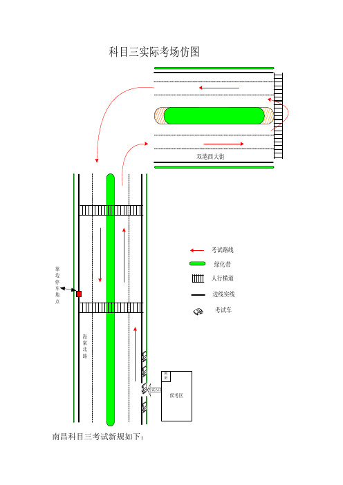 南昌科目三新考规路线图以及考试要领