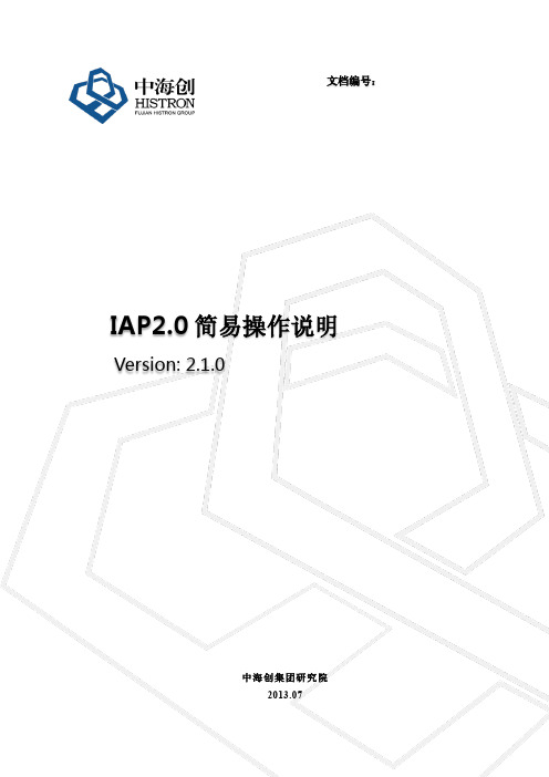 IAP2.0简易操作说明CHS V2.1.0