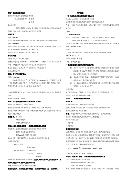 生化实验理论