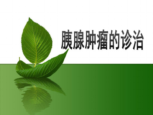 胰腺肿瘤的诊治规范可修改全文