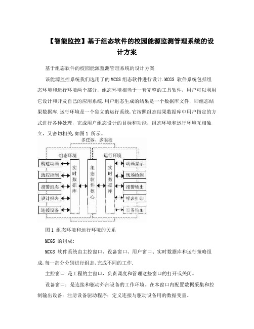 【智能监控】基于组态软件的校园能源监测管理系统的设计方案