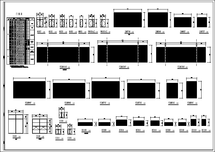 【CAD图纸】商场门窗(精美图例)