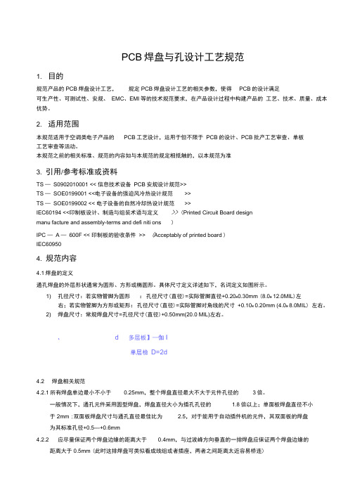 PCB-焊盘工艺设计规范