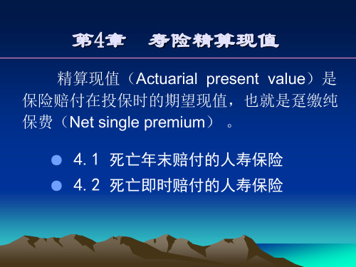 第4章 寿险精算现值 2.ppt