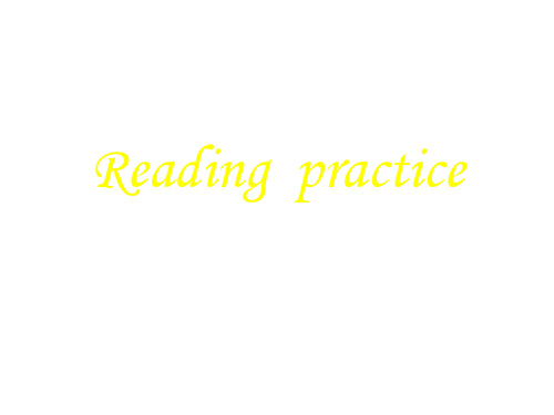 高考英语reading--practice