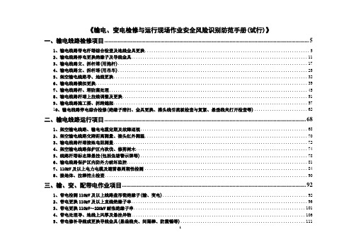 输变电场作业安全风险识别防范手册(298页)