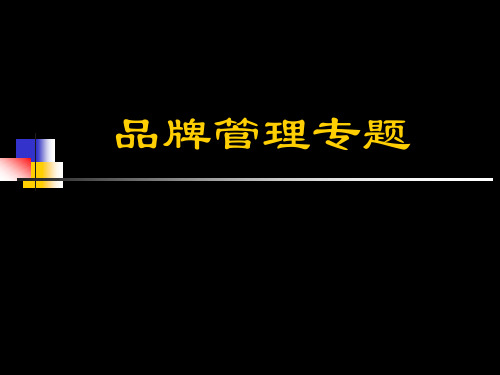 品牌管理 PPT课件