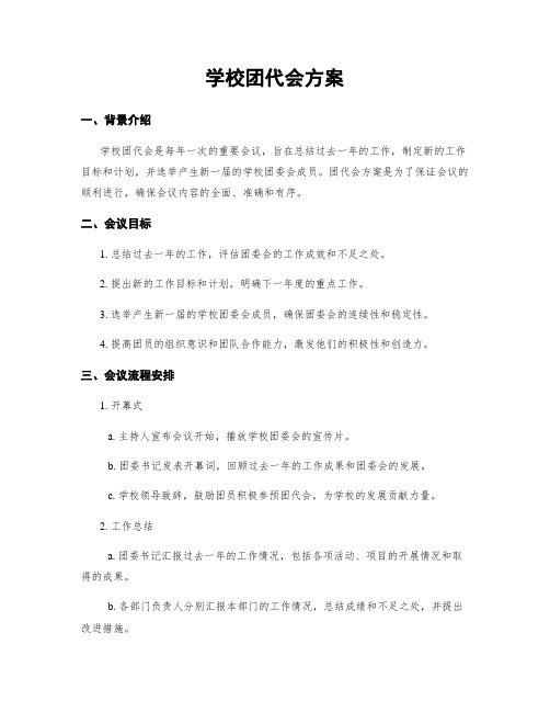 学校团代会方案