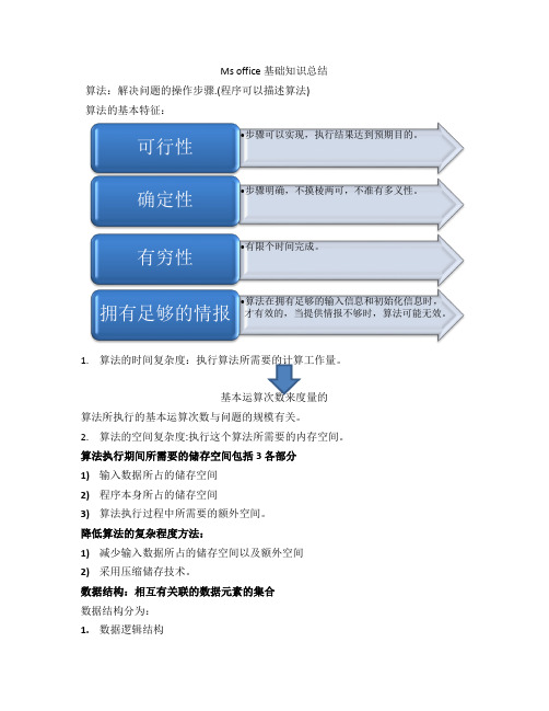 Ms office基础知识总结