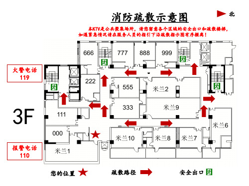 公共场所消防疏散示意图图解案例