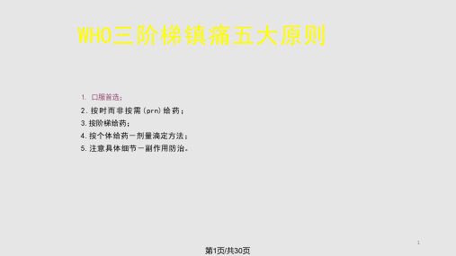 常用的镇痛药物及相关不良反应课件