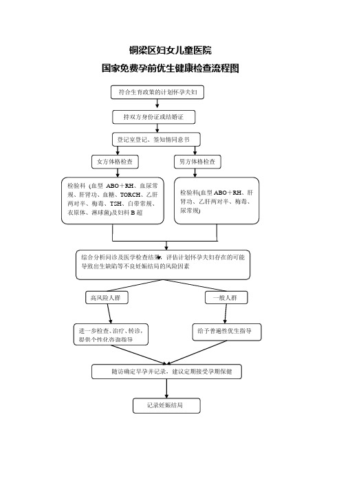 孕前优生检查流程图