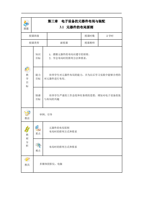 第三章 电子设备的元器件布局与装配