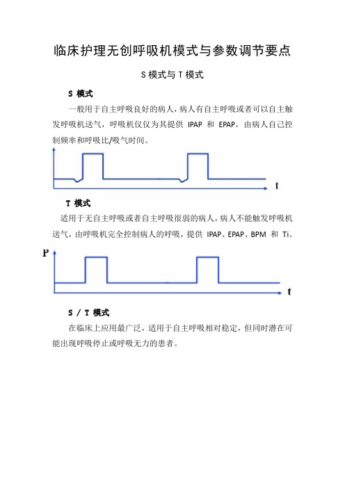 临床护理无创呼吸机模式与参数调节要点