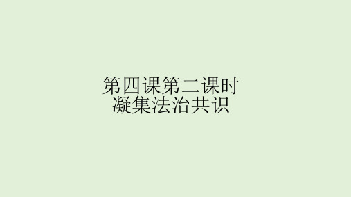 人教版九年级道德与法治上册第四课第二课时凝聚法治共识