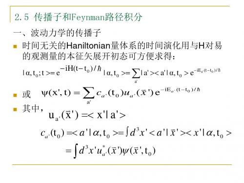 25传播子和Feynman路径积分