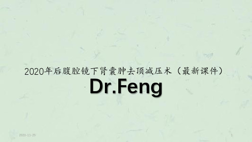 2020年后腹腔镜下肾囊肿去顶减压术(最新课件)