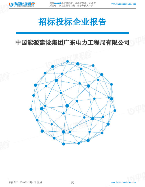 中国能源建设集团广东电力工程局有限公司-招投标数据分析报告