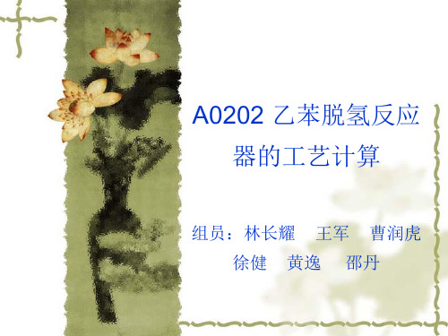 A0202-乙苯脱氢反应器的计算第五组解析