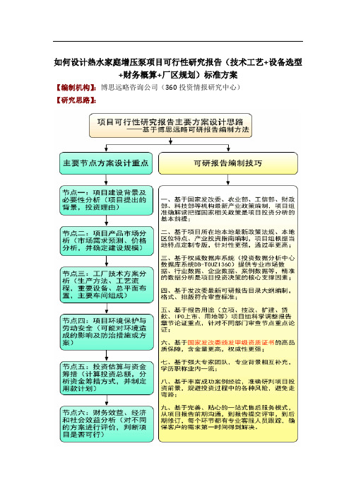 如何设计热水家庭增压泵项目可行性研究报告(技术工艺+设备选型+财务概算+厂区规划)标准方案
